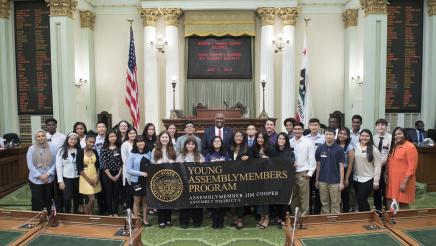 Assemblymember Cooper Welcoming 2019 Young Assemblymembers